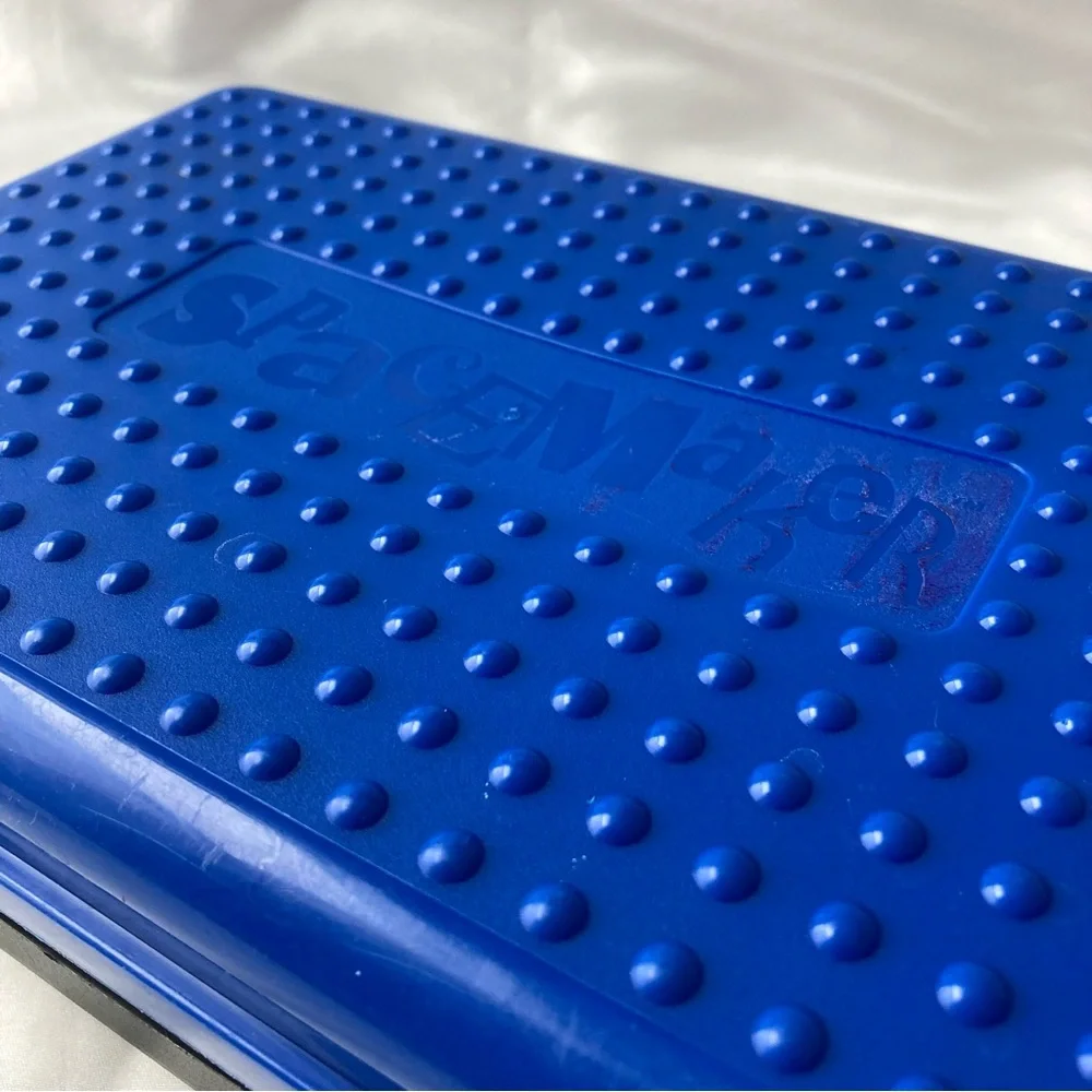 Retro SpaceMaker Pencil Box Blue Black w Handle 11